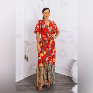 Floral Red Maxi Dress